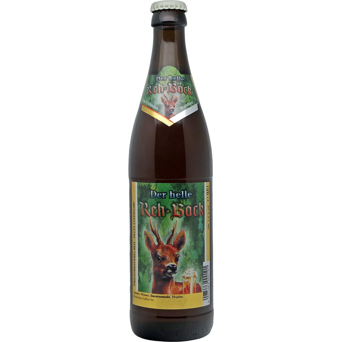 Der helle Reh-Bock Brauerei Reh Lohndorf